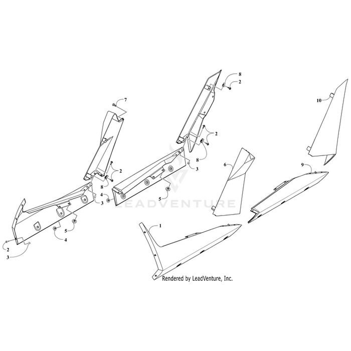 Panel, Side - Lower Rear - Left - Black By Arctic Cat