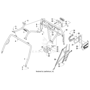 Panel, Side Restraint - Inner Left By Arctic Cat 4406-187 OEM Hardware 4406-187 Core Power Equipment