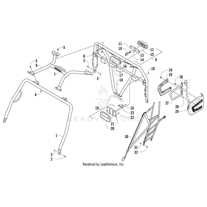 Panel, Side Restraint - Inner Left By Arctic Cat