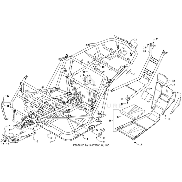 Panel, Skid - Rear Assembly By Arctic Cat