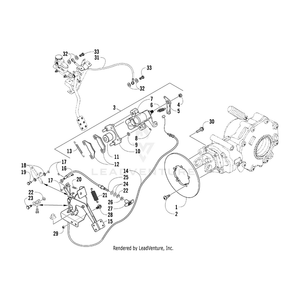 Parking Brake Subassy W/O Cable By Arctic Cat 1502-309 OEM Hardware 1502-309 Core Power Equipment