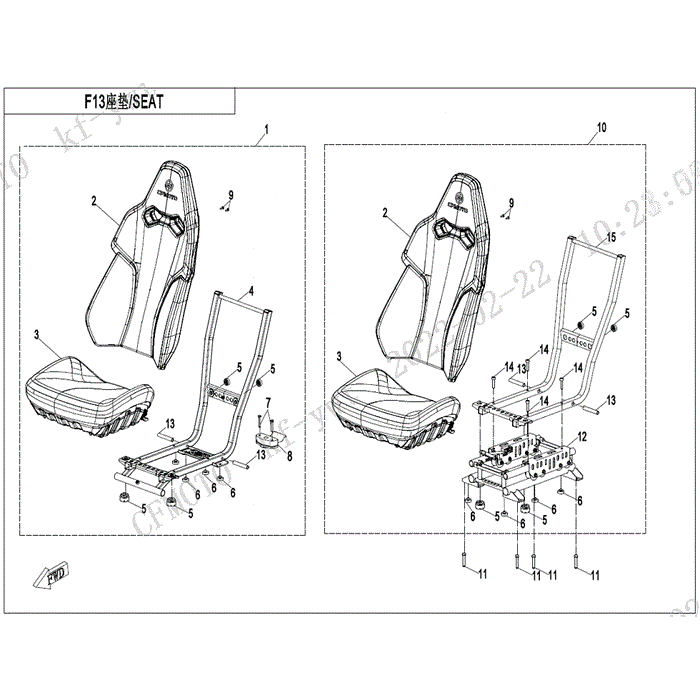 Passenger Seat Assy by CF Moto