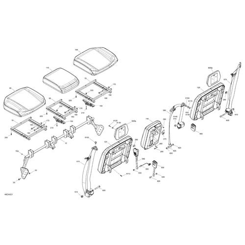 Passenger Seat Member by Can-Am