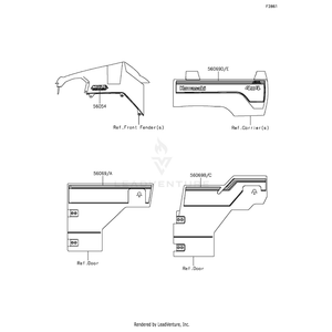 Pattern,Carrier Cover,Lh by Kawasaki 56069-7425 OEM Hardware 56069-7425 Off Road Express Peach St