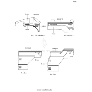 Pattern,Carrier Cover,Lh by Kawasaki 56069-7433 OEM Hardware 56069-7433 Off Road Express Peach St