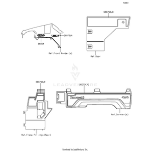 Pattern,Carrier,Lh,Rr by Kawasaki 56075-0732 OEM Hardware 56075-0732 Off Road Express Peach St