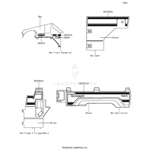 Pattern,Carrier,Lh,Rr by Kawasaki 56075-0752 OEM Hardware 56075-0752 Off Road Express Peach St