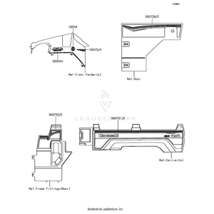 Pattern,Carrier,Lh,Rr by Kawasaki 56075-2713 OEM Hardware 56075-2713 Off Road Express Peach St