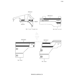 Pattern,Carrier Panel,Lh by Kawasaki 56075-1889 OEM Hardware 56075-1889 Off Road Express Peach St