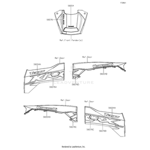 Pattern,Door Cover,Lh by Kawasaki 56076-4313 OEM Hardware 56076-4313 Off Road Express Peach St