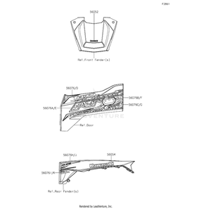 Pattern,Door Cover,Lh,Cnt,Fr by Kawasaki 56076-4387 OEM Hardware 56076-4387 Off Road Express Peach St