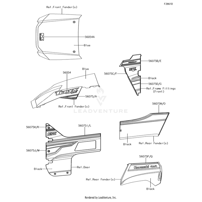 Pattern,Door Cover,Lh,Front,Cnt by Kawasaki