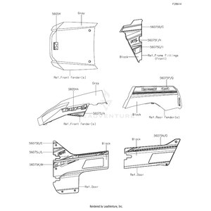 Pattern,Door Cover,Lh,Front,Cnt by Kawasaki 56075-4404 OEM Hardware 56075-4404 Off Road Express Peach St