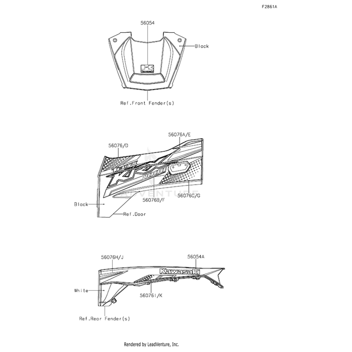 Pattern,Door Cover,Lh,Lower by Kawasaki