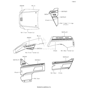 Pattern,Door Cover,Lh,Rr by Kawasaki 56075-4373 OEM Hardware 56075-4373 Off Road Express Peach St