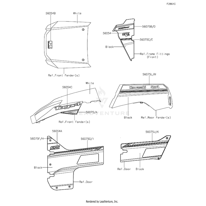 Pattern,Door Cover,Lh,Rr by Kawasaki