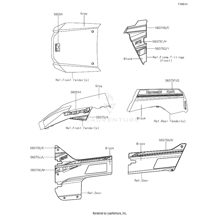 Pattern,Door Cover,Lh,Rr by Kawasaki