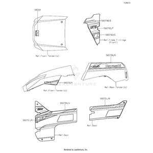 Pattern,Door Cover,Lh,Rr by Kawasaki 56075-7926 OEM Hardware 56075-7926 Off Road Express Peach St