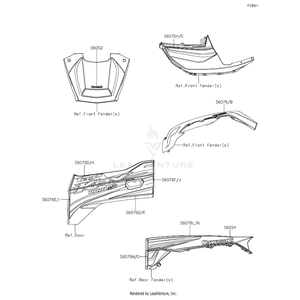 Pattern,Door,Lh,Cnt,Fr by Kawasaki 56076-2269 OEM Hardware 56076-2269 Off Road Express Peach St