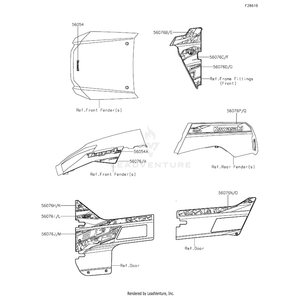 Pattern,Fr Door Cover,Lh,Cnt by Kawasaki 56076-2230 OEM Hardware 56076-2230 Off Road Express Peach St