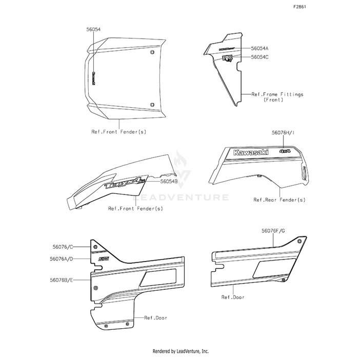 Pattern,Fr Door Cover,Lh,Cnt by Kawasaki