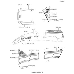 Pattern,Fr Door,Lh by Kawasaki 56075-2167 OEM Hardware 56075-2167 Off Road Express Peach St