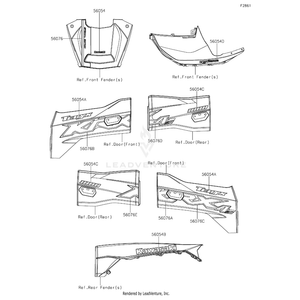 Pattern,Fr Door,Lh by Kawasaki 56076-4381 OEM Hardware 56076-4381 Off Road Express Peach St