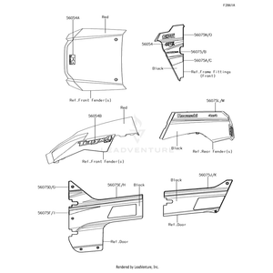 Pattern,Fr Door,Lh,Cnt by Kawasaki 56075-1015 OEM Hardware 56075-1015 Off Road Express Peach St