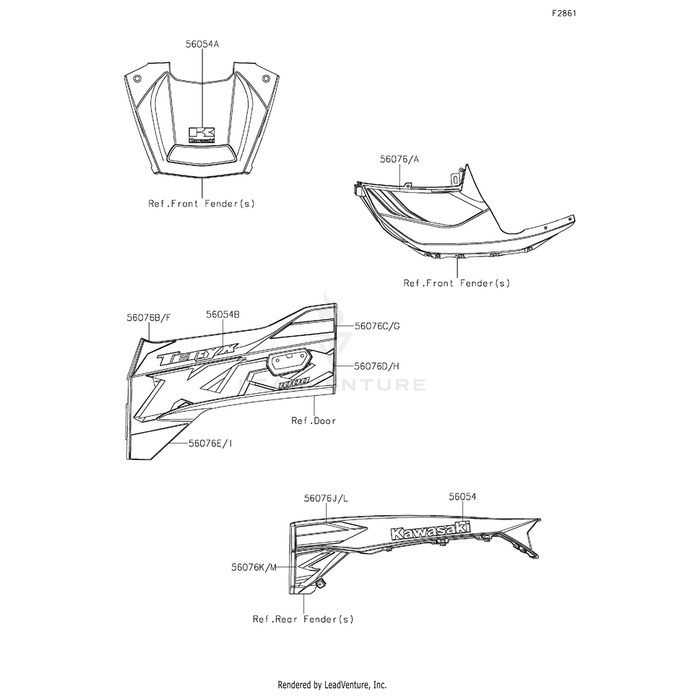 Pattern,Fr Fender,Lh by Kawasaki