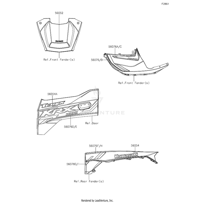 Pattern,Fr Fender,Lh by Kawasaki