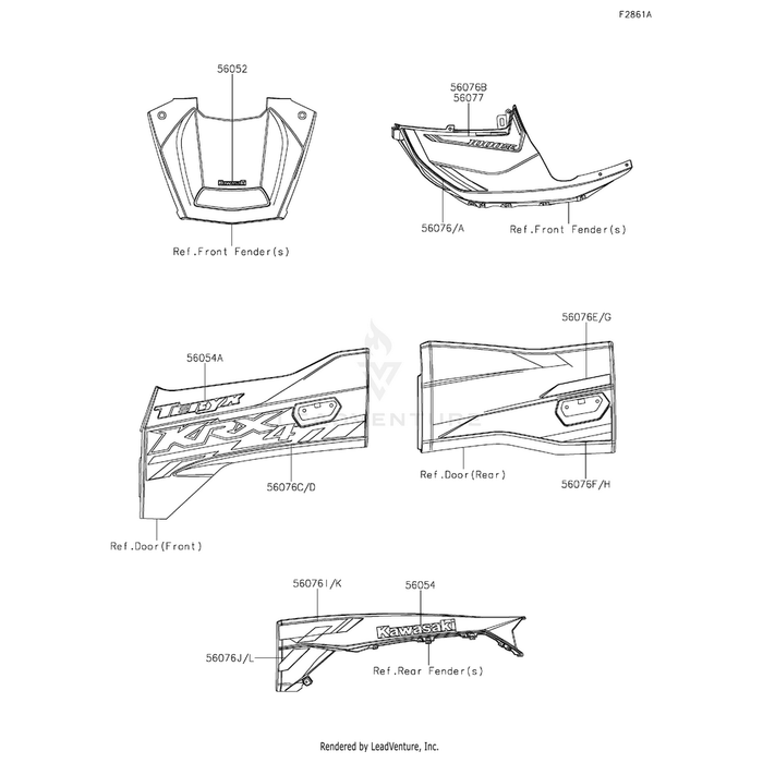 Pattern,Fr Fender,Lh by Kawasaki