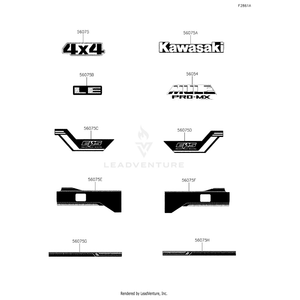 Pattern,Le by Kawasaki 56075-Y016 OEM Hardware 56075-Y016 Off Road Express Peach St