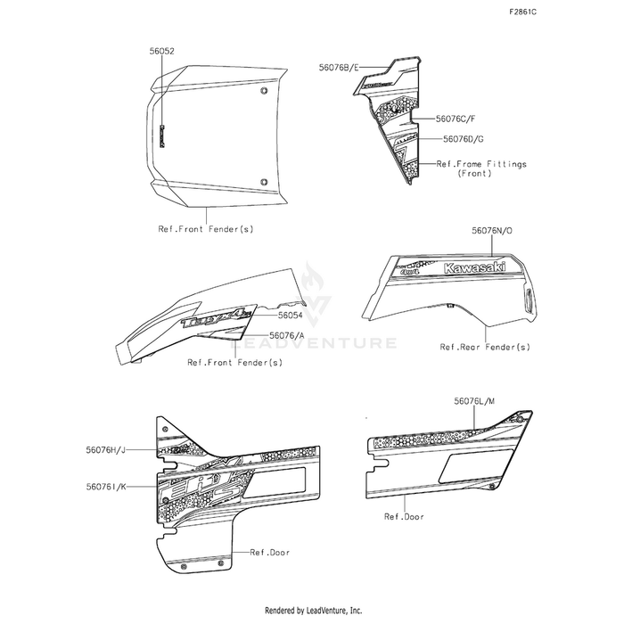 Pattern,Rr Door Cover,Lh by Kawasaki