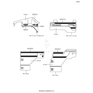 Pattern,Rr Fender,Lh by Kawasaki 56075-1377 OEM Hardware 56075-1377 Off Road Express Drop Ship