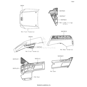 Pattern,Rr Fender,Lh by Kawasaki 56076-1164 OEM Hardware 56076-1164 Off Road Express Peach St