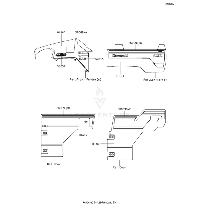 Pattern,Side Guard,Front,Lh by Kawasaki