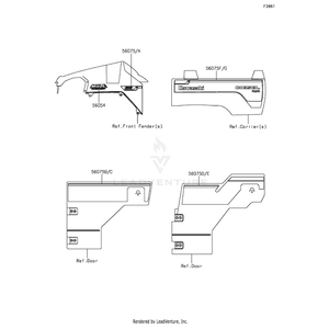 Pattern,Side Guard,Lh by Kawasaki 56075-0634 OEM Hardware 56075-0634 Off Road Express Peach St