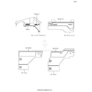 Pattern,Side Guard,Lh,Rr by Kawasaki 56075-4323 OEM Hardware 56075-4323 Off Road Express Peach St