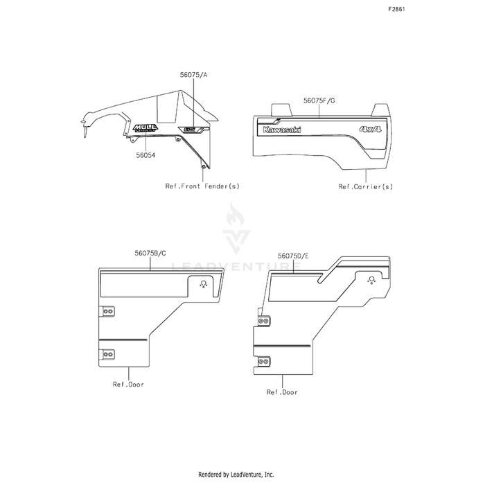 Pattern,Side Guard,Lh,Rr by Kawasaki