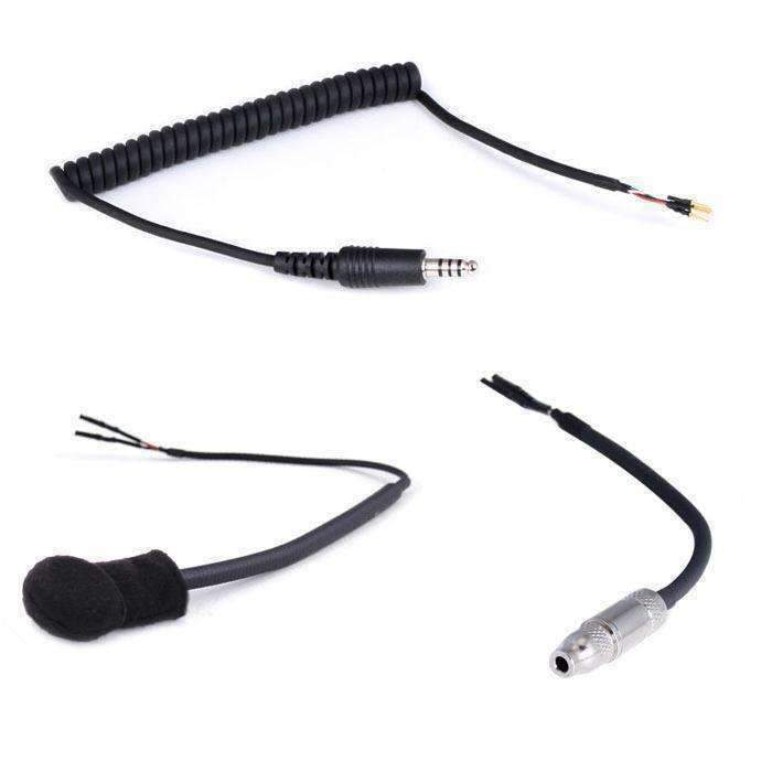 Peltor Coil Cord Helmet Kit With Flex Boom Mic, 3.5Mm Earbud Jack & 4C Plug by Rugged Radios