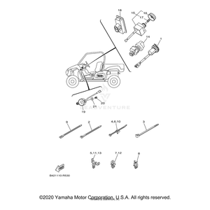 Pilot Light Assembly by Yamaha 1XD-H3530-00-00 OEM Hardware 1XD-H3530-00-00 Off Road Express