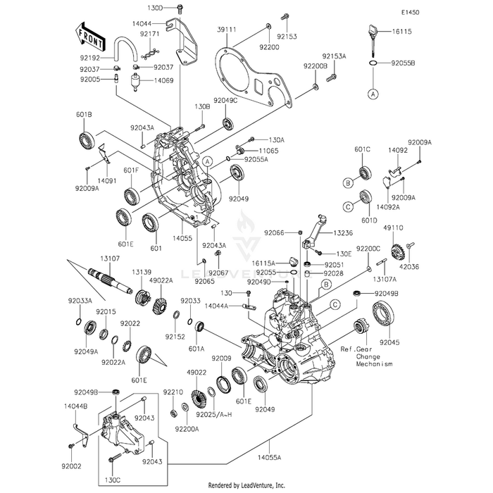 Pin,Dowel,10X14 by Kawasaki