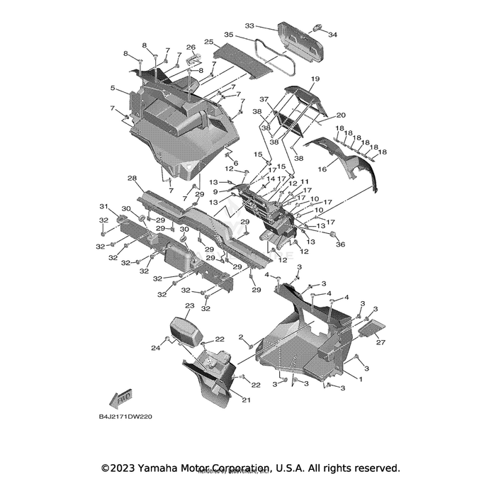 Pin, Hinge by Yamaha