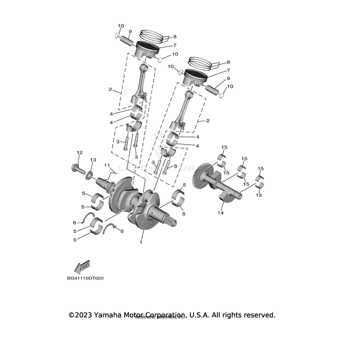 Pin, Piston by Yamaha