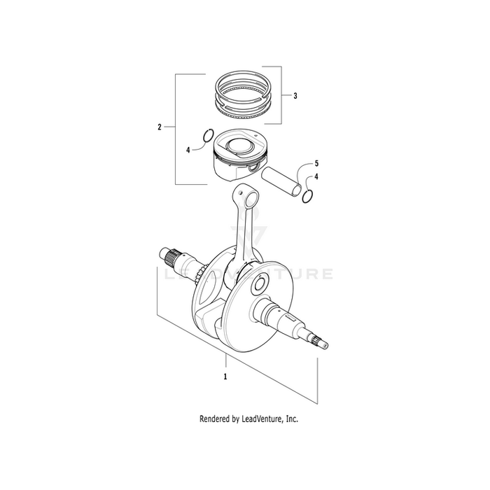 Pin,Piston, Od23 X L54 By Arctic Cat