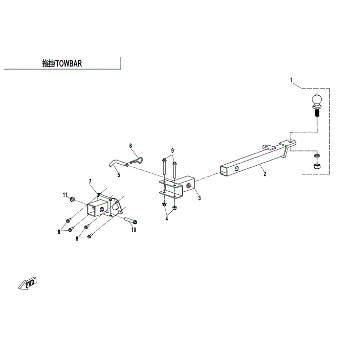 Pin Shaft by CF Moto