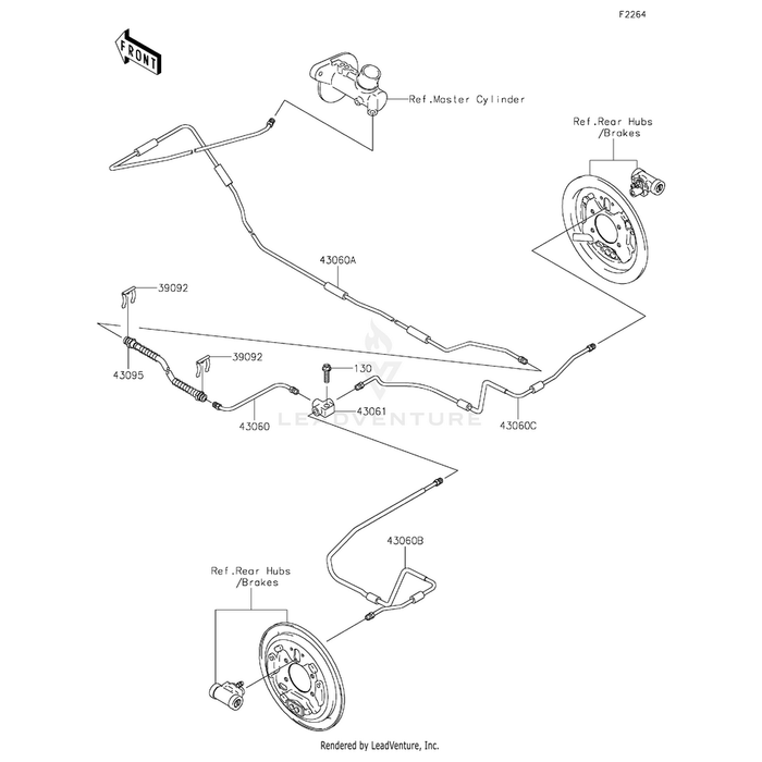 Pipe-Brake,M/Cylinder by Kawasaki