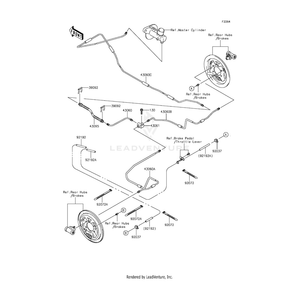 Pipe-Brake,M/Cylinder by Kawasaki 43060-7507 OEM Hardware 43060-7507 Off Road Express Peach St