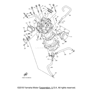 Pipe, Breather 1 by Yamaha 1XD-11166-00-00 OEM Hardware 1XD-11166-00-00 Off Road Express