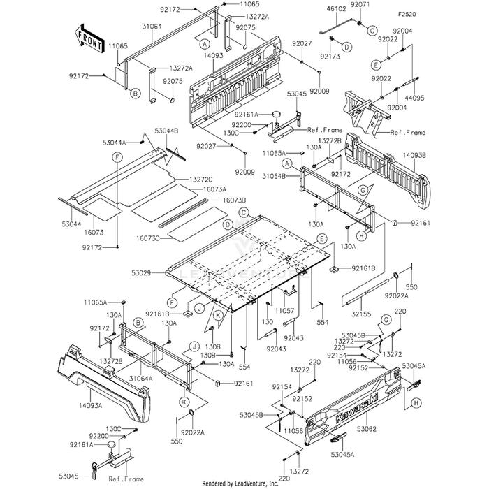 Pipe-Comp,Side Frame,Lh by Kawasaki